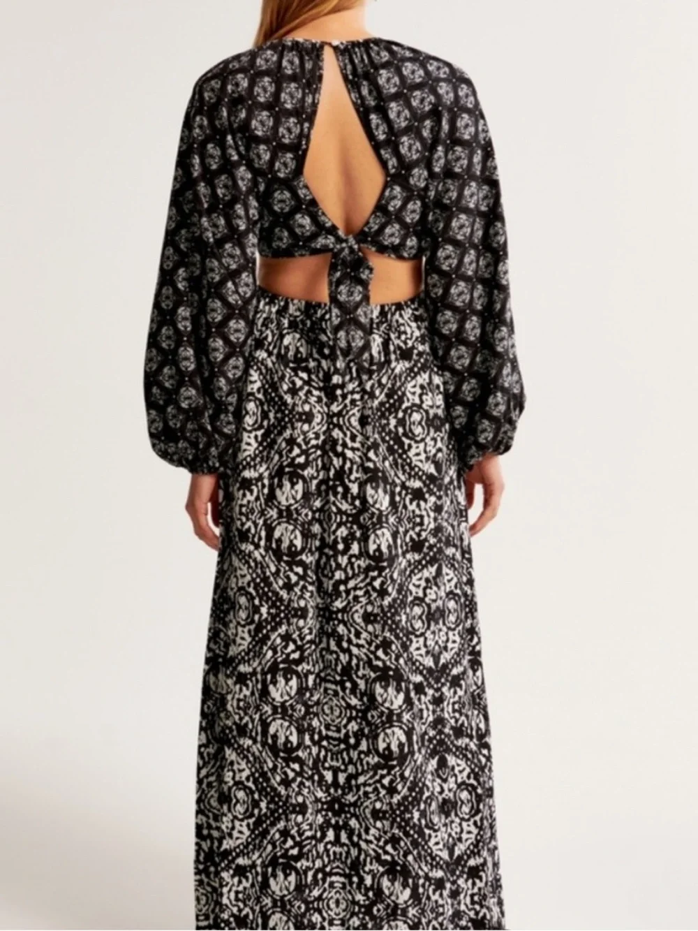 Abercrombie Cutout Plunge Maxi Dress